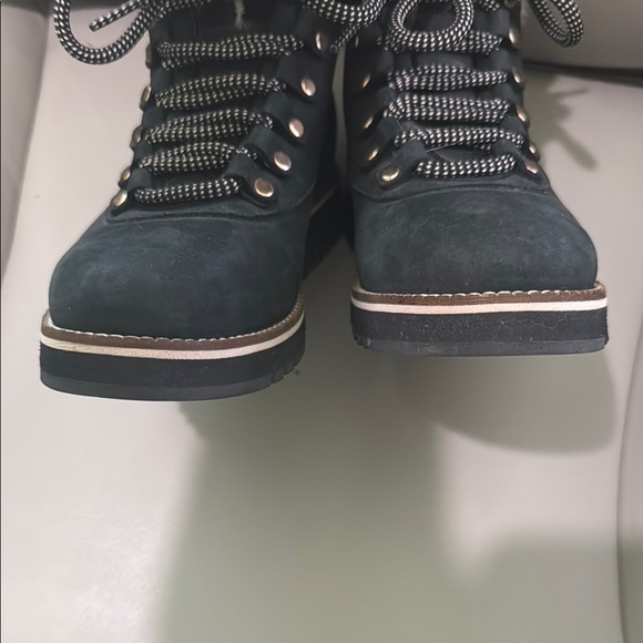 Cole Haan Black Winter Rain Boots with Rugged Sole - Picture 8 of 12